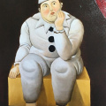  Pierrot d'ap. Botero - 50 x 70