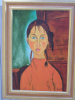 Jeune fille tresses d'ap. Modigliani