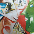  Moi et le village d'ap Marc Chagall huile sur lin 15 P