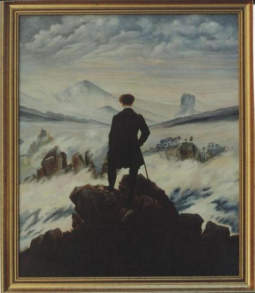  Voyageur contemplant une mer de nuages d'ap. Friedrich