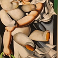 Mlle Poum Rachou, d'ap Tamara de Lempicka huile sur lin 30 x 60