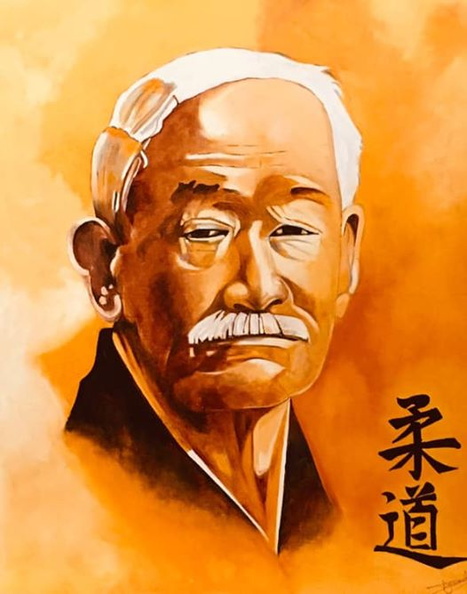  Portrait deJigoro kano  - huile :20 F  -  d'ap auteur inconnu