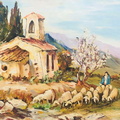  Pastorale  (d'ap carte postale -oeuvre de jeunesse ) 8 P