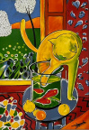  "Le chat aux poissons rouges" d'ap. Henri Matisse Huile sur lin - 10 P (55 x 38)