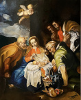  "Adoration des bergers"  d'ap. Abraham Bloemaert (1564-1651) 20 F - 73 x 60 cm