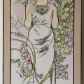  "Rose" d'ap. A. Mucha (1928) 80 x 40