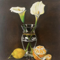  Arums & agrumes -d'ap. Javier Mulio huile -55 x 46