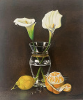  Arums & agrumes -d'ap. Javier Mulio huile -55 x 46