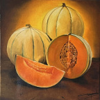  Soleil   -  Huile sur lin - 40 x 40