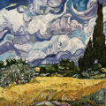 Champ  de blé d'ap. Van Gogh  huile  60 x 60