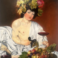 "Bacchus" d'ap Caravage huile sur lin - 20 F (73 x60)