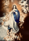  "Immaculée Conception"  d'ap. Murillo huile sur toile de lin - 20 P (73 x 54)