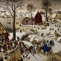  "Le Dénombrement de Bethléem "  d'ap.  P.Brueghel 20 P - 73 x 54  (original  : 116 cm x 164 cm)
