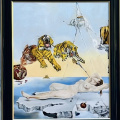        "Rêve causé par le vol d'une abeille autour d'une grenade, une seconde avant le réveil"  d'ap Dali -  20 F (73 x 60)