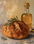 " Juste un peu de romarin"  -   huile sur toile de lin 6 F - 41 x 33 cm